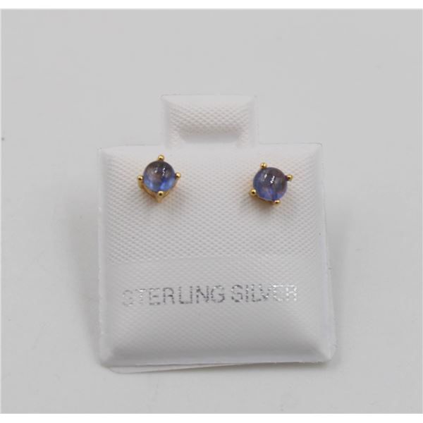#05-BLUE SAPPHIRE GEMSTONE EARRINGS