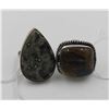 Image 1 : #97-NATURAL LABRADORITE & OCEAN JASPER RINGS