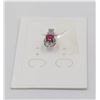 Image 1 : #33-RED RUBY GEMSTONE PENDANT