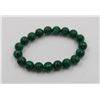 Image 1 : #44-GREEN MALACHITE BEAD BRACELET 7.5"