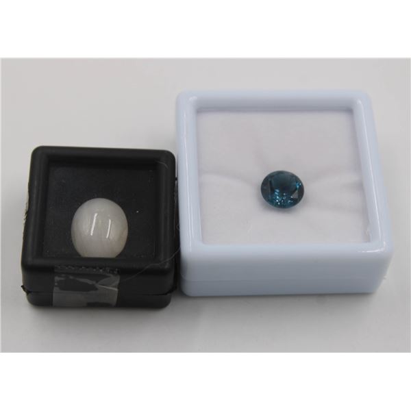 #82-LONDON BLUE TOPAZ 3.26CT & WHITE Sapphire