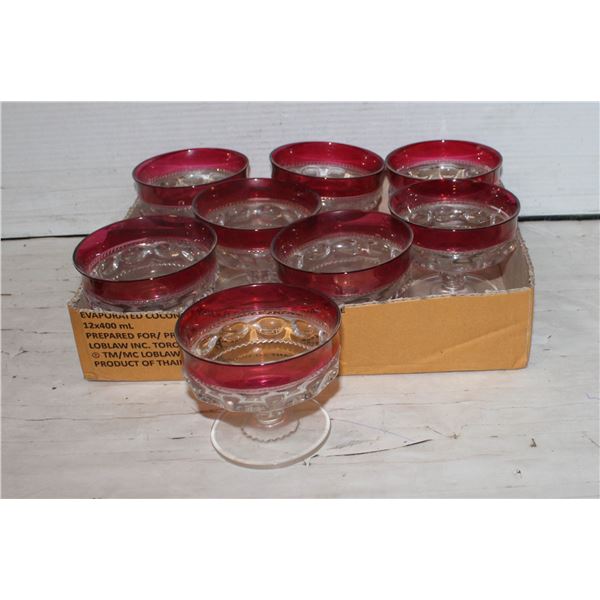 FLAT OF 8 KINGS CROWN RUBY FLASHED
