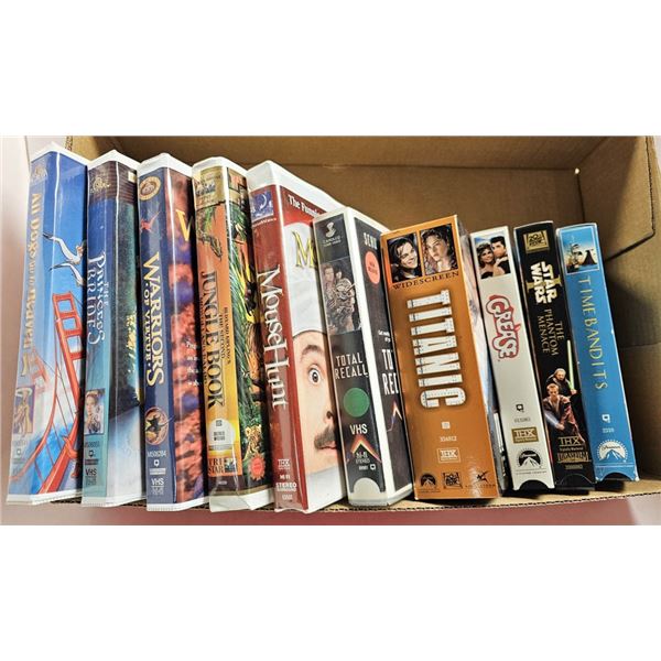 LOT OF 10 ASST'D VHS MOVIES; THE JUNGLE BOOK (L/A)