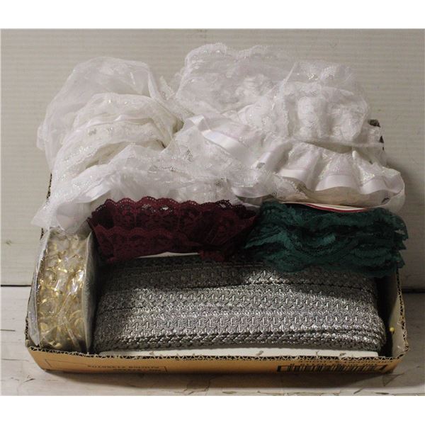 OVER 64 FEET SILVER BRAID, OVER 30 FEET FANCY