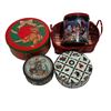 Image 1 : 4 CHRISTMAS TINS WITH BASKET