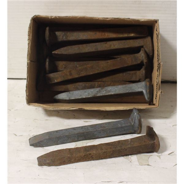 FLAT OF RAILROAD SPIKES
