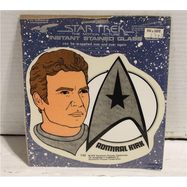 1979 STAR TREK STAIN GLASS DECAL SEALED