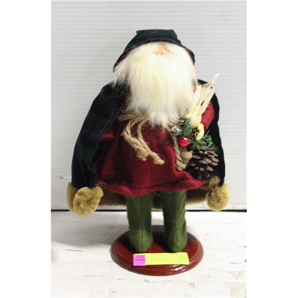 VINTAGE SANTA WITH VELVET CAPE, 11"