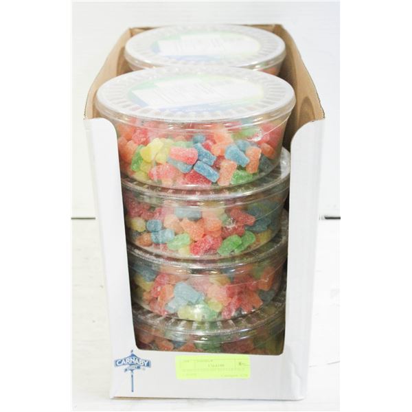 BOX OF 8 CONTAINERS OF CANDY PUCKER PALS, 500G