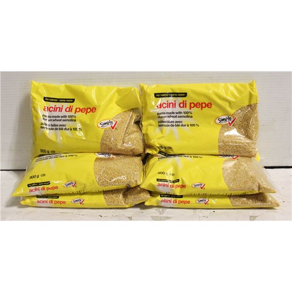 6 BAGS ACINI DI PEPE PASTA 900G EACH