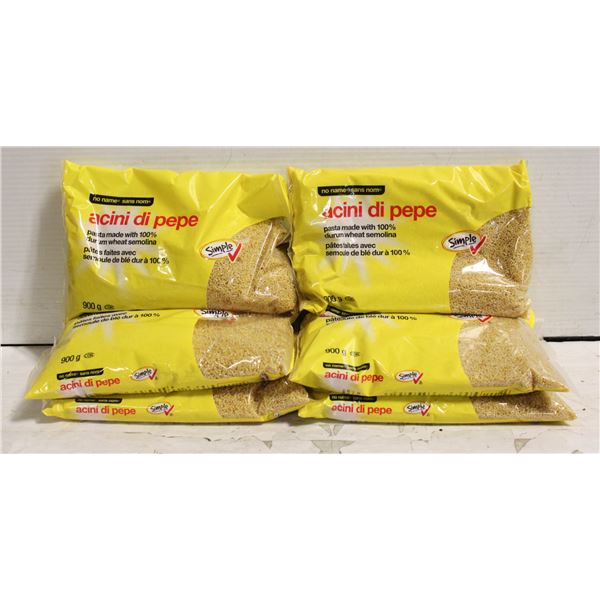 6 BAGS ACINI DI PEPE PASTA 900G EACH
