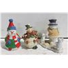 Image 1 : VINTAGE FROSTY THE SNOWMAN CERAMIC FIGURINES.