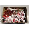 Image 1 : 18 PCS NEW RED/WHIT DECORATIONS