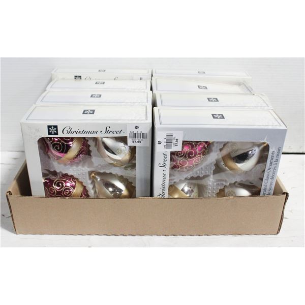 7 BOXES ORNAMENTS (1 MISSING)