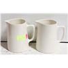Image 1 : PAIR OF HOT DRINK PITCHERS WHITE IN COLOR