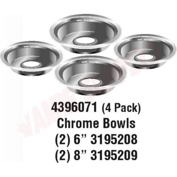 BRAND NEW WHIRLPOOL FACTORY CERTIFIED CHROME BOWLS