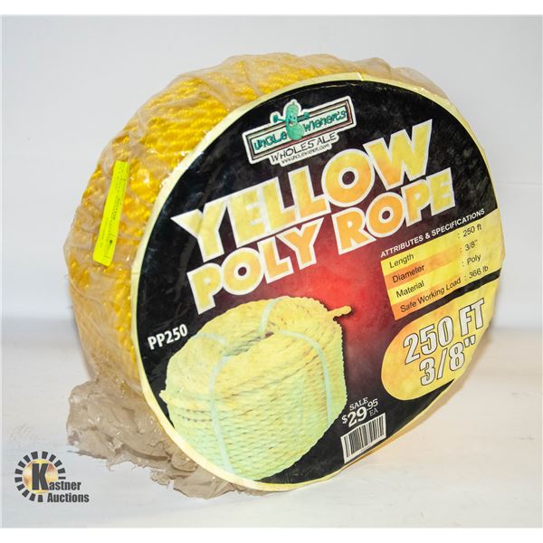 NEW UNCLE WIENERS YELLOW POLY ROPE