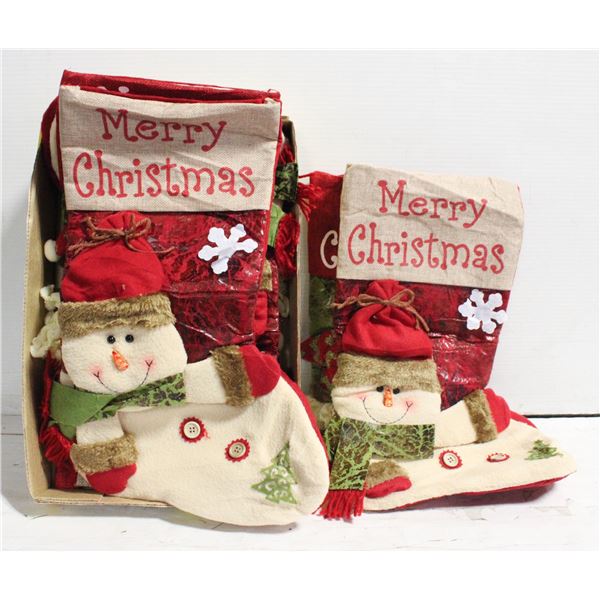 BOX OF NEW CHRISTMAS STOCKINGS