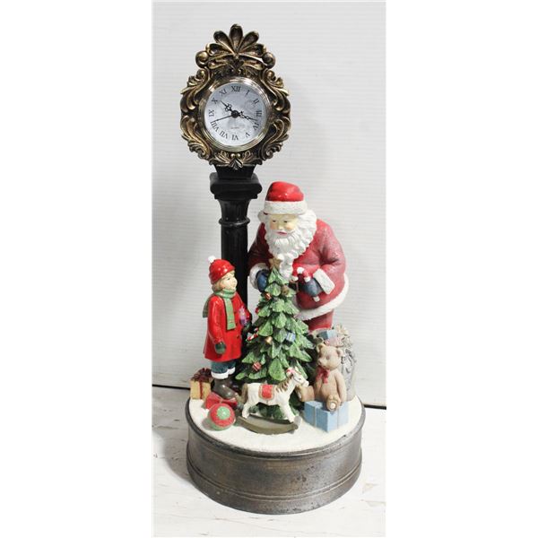 SANTA HOLIDAY CLOCK LED CHRISTMAS TREE TABLE