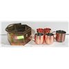 Image 1 : ESTATE COPPER MUGS & COPPER/BRASS LARGE