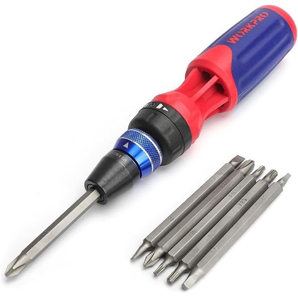 BRAND NEW WORKPRO 12-1 RATCHET SCREWDRIVER WITH