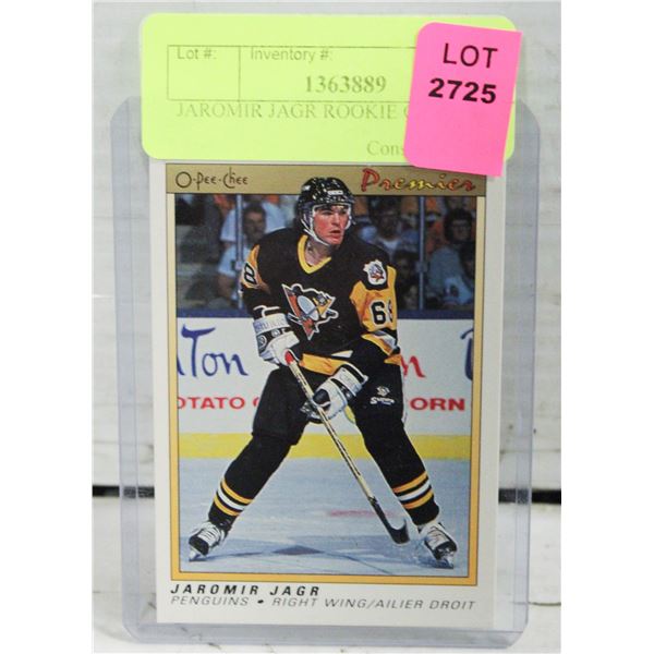 JAROMIR JAGR ROOKIE CARD