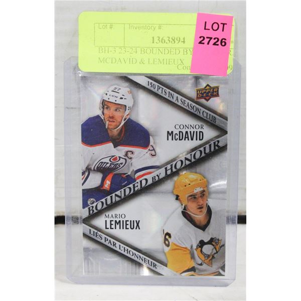BH-3 23-24 BOUNDED BY HONOUR. MCDAVID & LEMIEUX
