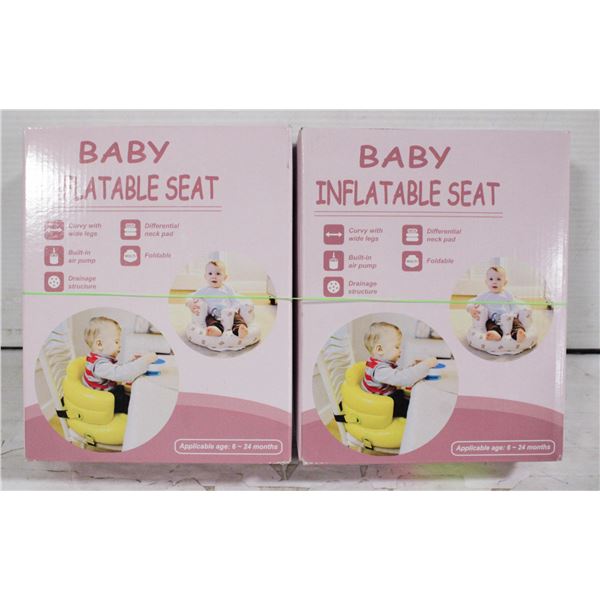 TWO  BABY INFLATABLE SEATS WITH BUILT-IN PUMP