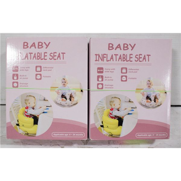 TWO BABY INFLATABLE SEATS WITH BUILT-IN PUMP