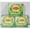Image 1 : THREE BOXES LIPTON, GREEN TEA 100 BAGS PER BOX