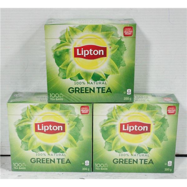 THREE BOXES LIPTON, GREEN TEA