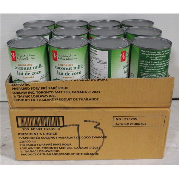 TWO CASES OF PRESIDENT’S CHOICE EVAPORATED