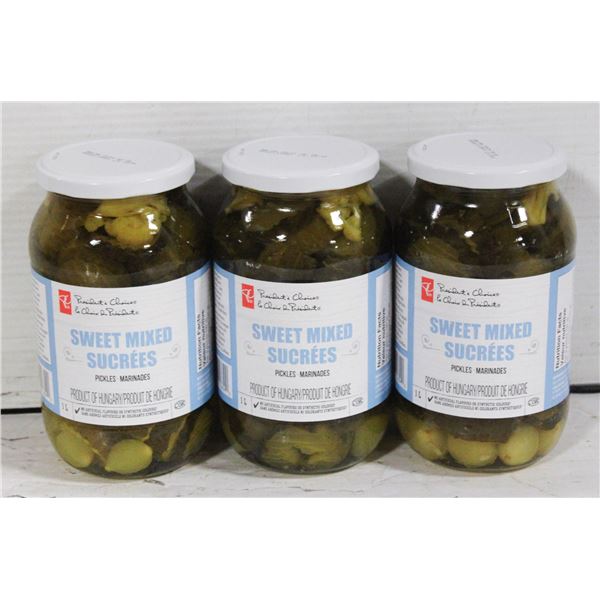 THREE JARS PREECE CHOICE 1 L SWEET PICKLES
