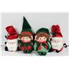 Image 1 : PAIR OF ANIMATED SANTAS WITH 2 DECORATIVE ELFS