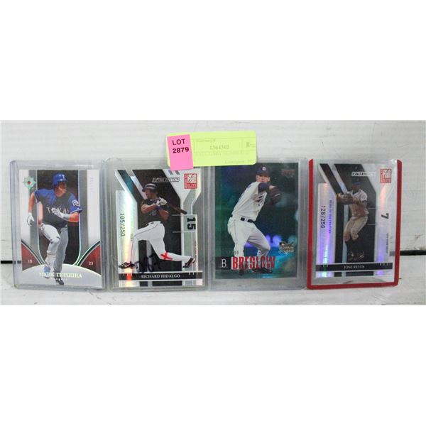 4 BASEBALL LIMIT NUMBERED CARDS