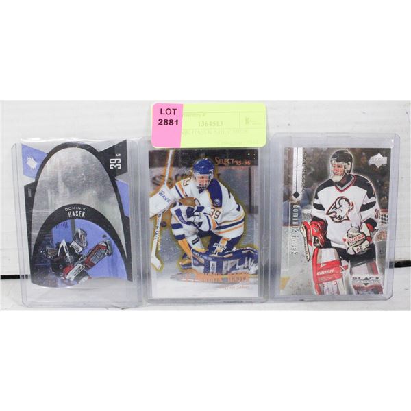 3 DOMINIK HASEK NHL CARDS