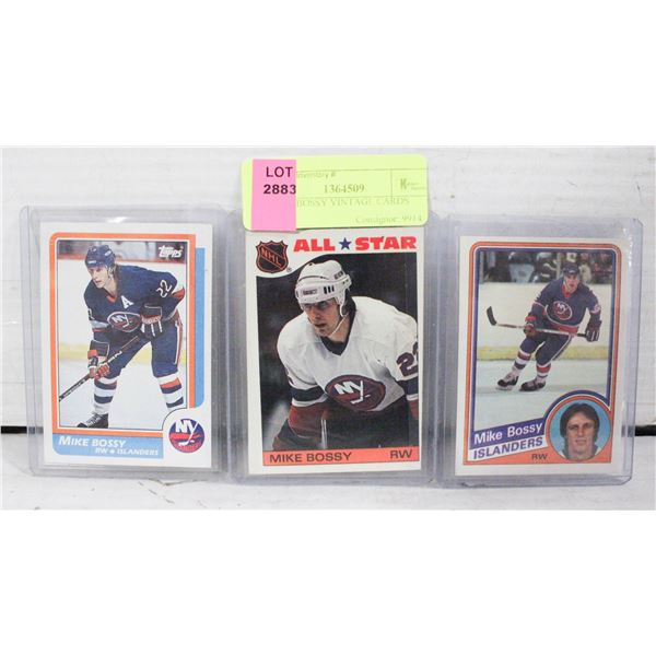 3 MIKE BOSSY VINTAGE CARDS
