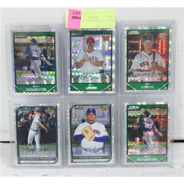 6 CARD LOT OF BASEBALL ROOKIES