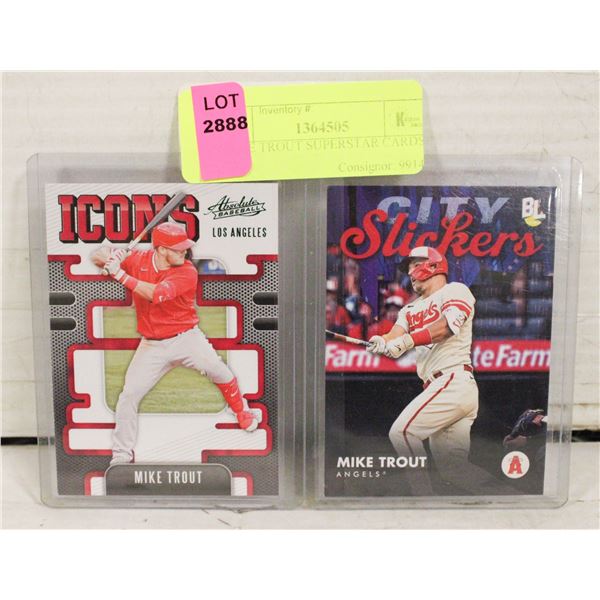 2 MIKE TROUT SUPERSTAR CARDS