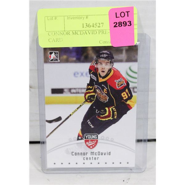 CONNOR MCDAVID PRE-ROOKIE CARD