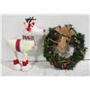 Image 1 : CHRISTMAS WREATH & HANDMADE REINDEER