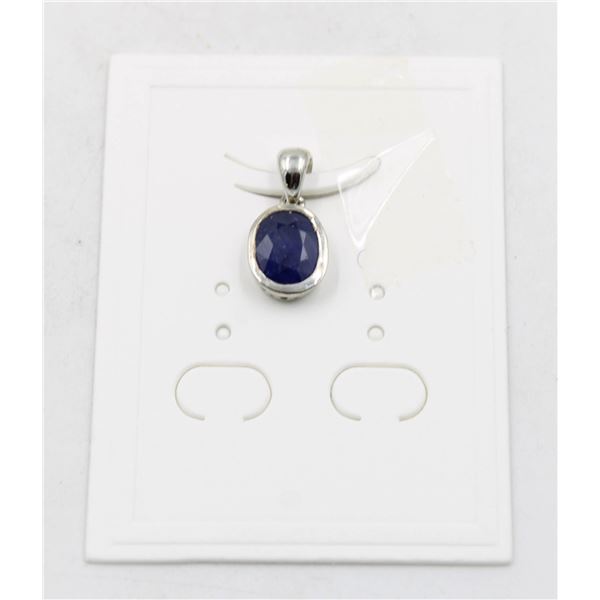 #177-HEATED BLUE SAPPHIRE GEMSTONE   PENDANT