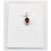 Image 1 : #228-UNHEATED GARNET & WHITE ZIRCON PENDANT