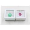 Image 1 : #46-NATURAL CHRYSOPRASE 4.05CT& HEATED RUBY 3.60CT