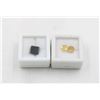 Image 1 : #266-HEATED YELLOW SAPPHIRE 3.55 CT & ONYX  3.80 C