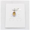 Image 1 : #198-UNHEATED CITRINE & CZ PENDANT