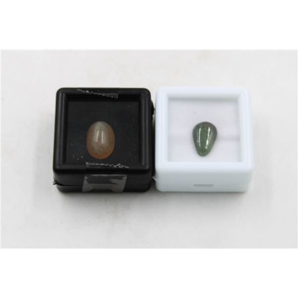 #52-NATURAL OPAL 3.55CT & GREEN SAPPHIRE 4.00CT