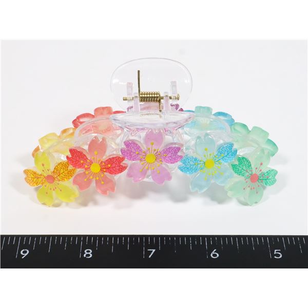 NEW MULTI-COLOR FLOWER CLAW HAIR CLIP
