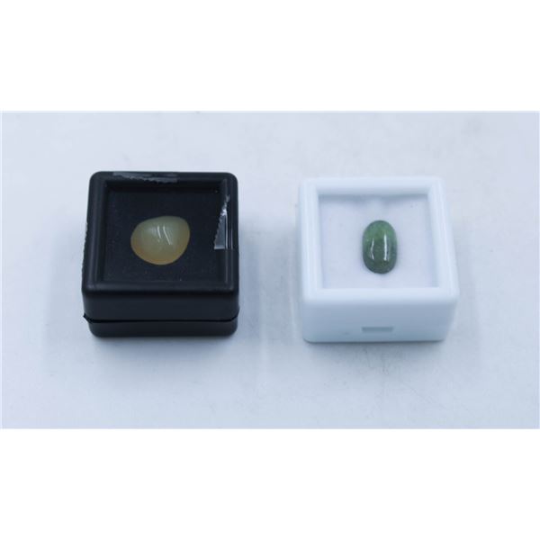 #54-NATURAL OPAL 4.10CT & GREEN SAPPHIRE 4.00CT