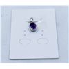 Image 1 : #201-UNHEATED AMETHYST & CZ PENDANT